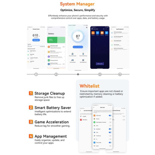  Blackview Oscal Marine 2, 4 Go + 64 Go, écran 6,56 pouces, Android 15, processeur Unisoc UMS9230E T615 Octa Core, réseau : 4G, OTG, NFC (noir) SB932B1209-033
